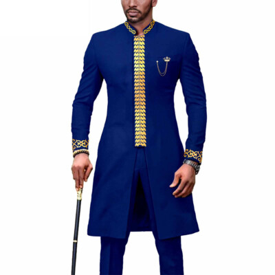 African Suit for Men Dashiki Coats and Ankara Pants Piece Set Wedding  Outfits - Main Image