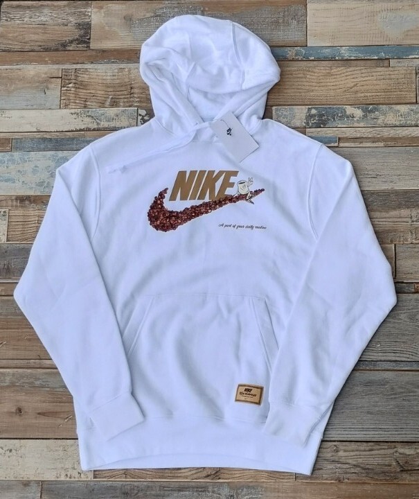 Nike Sportswear Sole Café Coffee Beans Swoosh Fleece Hoodie Mens XL Rare  RRP £64 | eBay