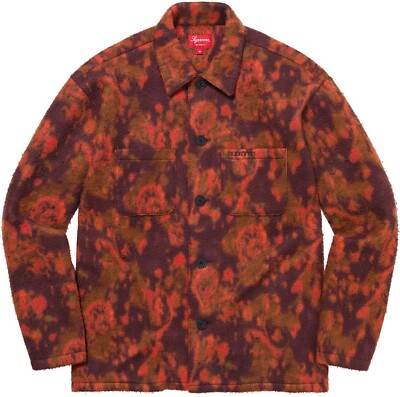 た*し様 Supreme Paisley Fleece Shirt XL Supreme Men's SZ. XL Paisley Floral Fleece Shirt Fall/Winter 21 | eBay