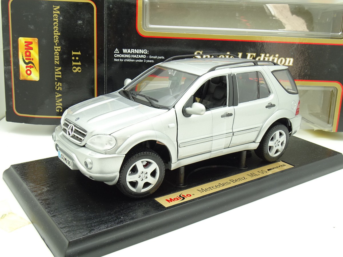 Maisto 1/18 - Mercedes ML 55 AMG Silver | eBay