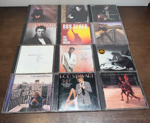 Lot of 12 pop rock cd’s Elton Billy Joel rod stewart don henley Eric ...