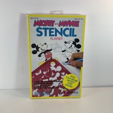 New Sealed Vintage Set Colorforms Disney Mickey  Minnie Mouse Drawing Stencils