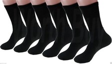 New 6 Pairs Mens Black Sports Athletic Crew Quarter Socks Cotton Working Hiking