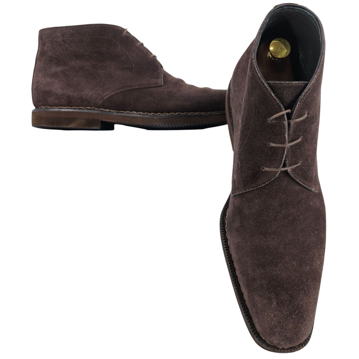 Men Sutor Mantellasi dress boots size 11 Sutor Mantellassi Matte Brown Nubuck Leather Chukka Ankle  main image 4