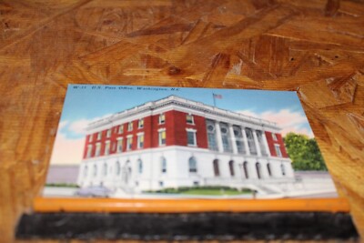Postcard-X-Post Office, Washington, N. C.-Linen-Unposted