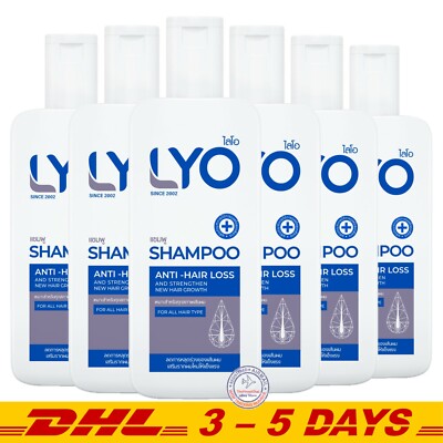 Lyo Shampoo Hair Treatment Hair Strengthen & Regrowth Shampoo 200ml Pack 6