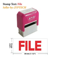 File -JYP 4911R Self Inking Rubber Stamp-5/8” x 1-/2” (15 x 38 mm)