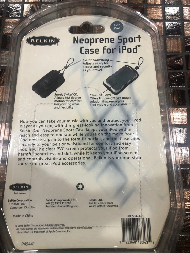 Funda de neopreno BELKIN para deporte ~ Se adapta a TODOS los Apple iPod Classic con conexión de muelle Foto 4 de 4