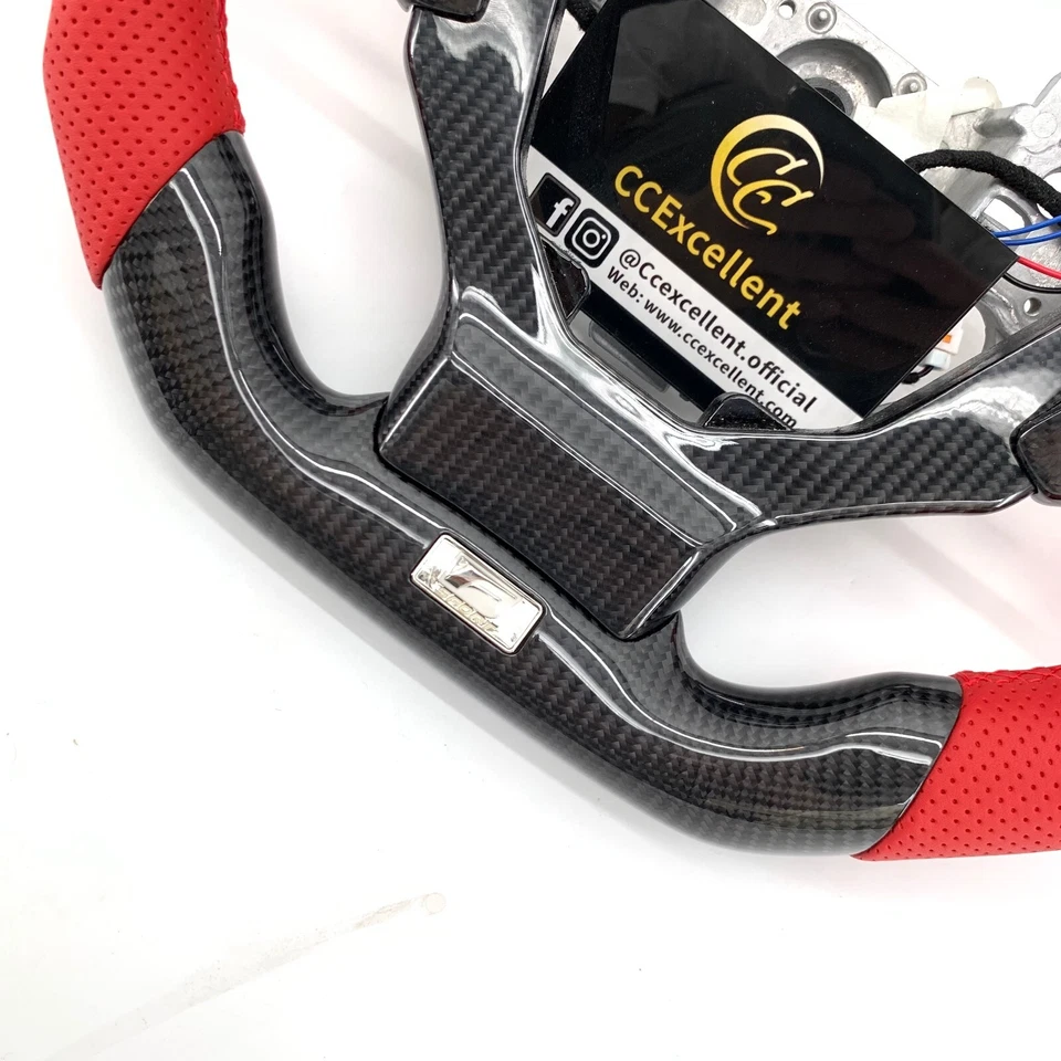 Volante de fibra de carbono real para Lexus IS250 IS300 IS350 RC300 2014-2019 Foto 3 de 4