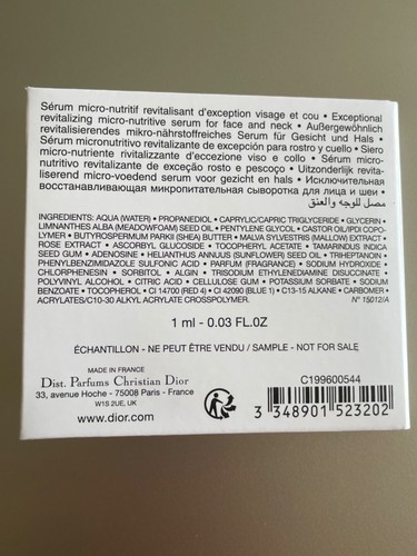 Suero avanzado Dior Prestige La Micro Huile De Rose 1 ml / 0,03 fl oz muestra - Imagen 3 de 3