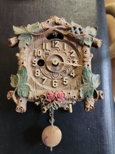Vintage August Keebler Miniature Wall Clock Lux Parts Repair