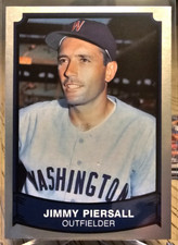1989 Pacific Baseball Legends Jimmy Piersall #182 Washington Senators