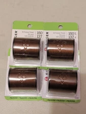 4 Pk Singer 150-yard All Purpose Polyester Thread Spools 60050 Brown