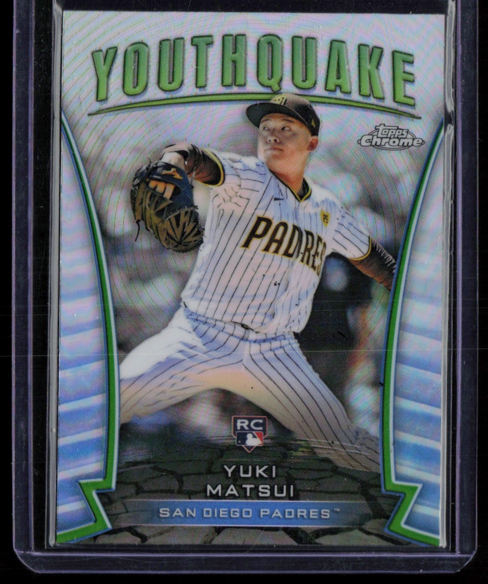 YUKI MATSUI 2024 TOPPS CHROME UPDATE YOUTHQUAKE REFRACTOR RC SAN DIEGO PADRES