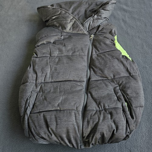 Calvin Klien Puffer Vest Small Boys Gray Light Green Kids Youth - Picture 4 of 8