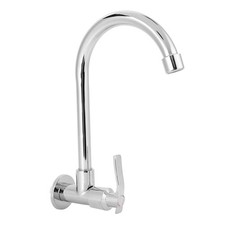 Kitchen Faucet, Water Sink Faucet Single-Tube Cold Wall-Mounted, 360 Rotatab...