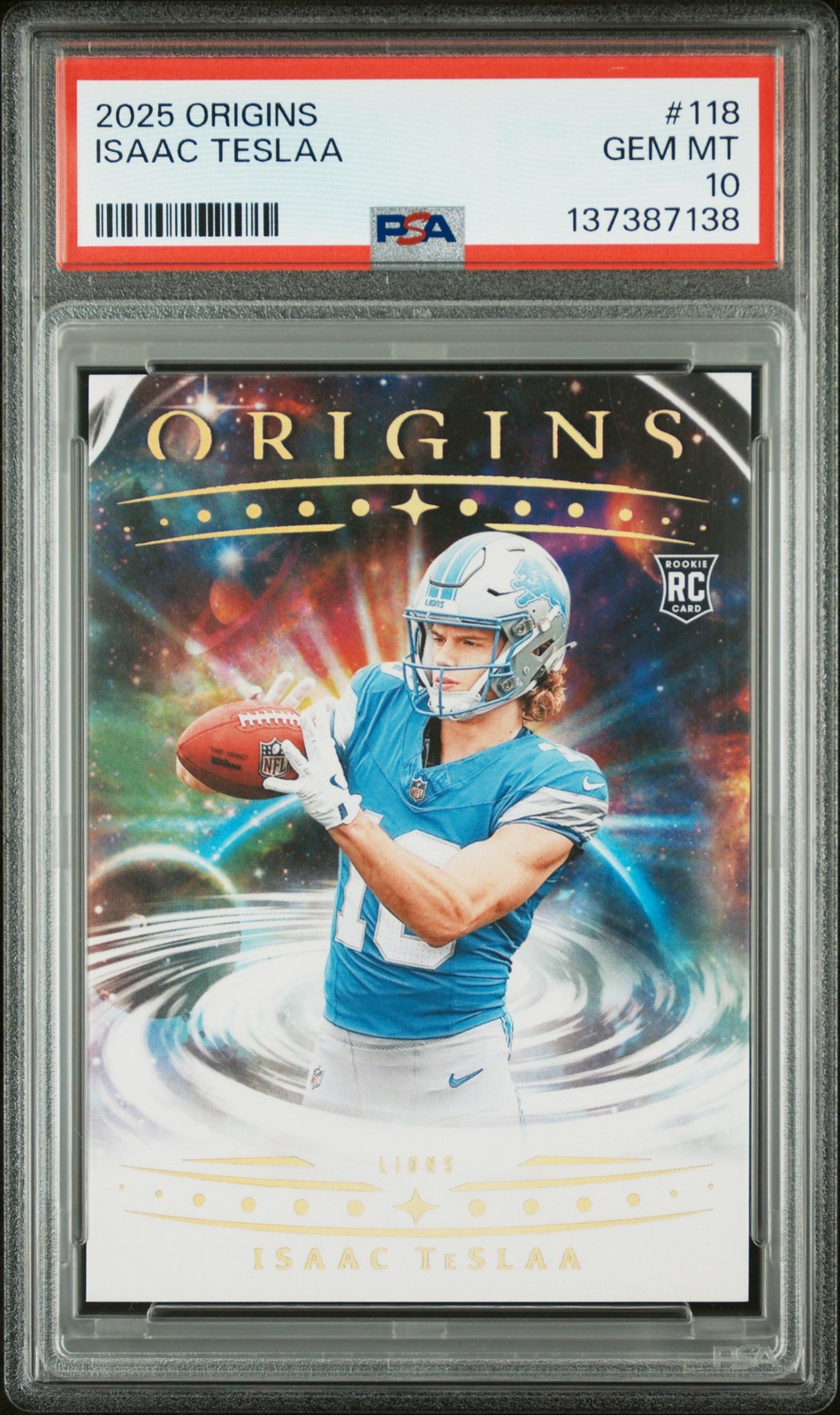 Isaac Teslaa 2025 Panini Origins #118 Rookie PSA 10