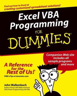 Excel VBA Programming For Dummies - Paperback, by Walkenbach John - Very Good