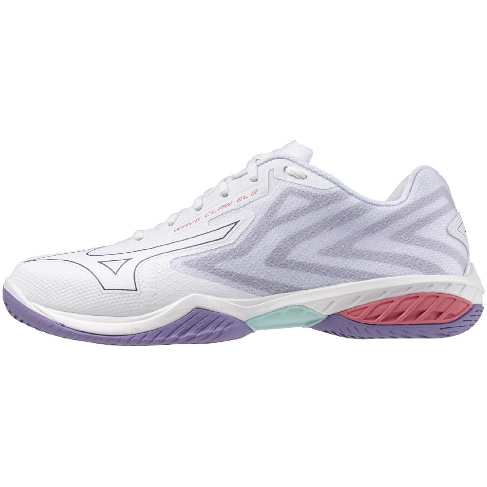 シューズ MIZUNO WAVE CLAW EL 2 Mizuno Badminton Shoes Wave Claw EL 2 Lightweight Flexible White