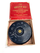 1931 THE MASTER KEY CHROMATIC PITCH vintage musical tuning tool INSTRUMENT A-440