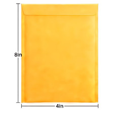 10Pcs 4x8" Self Seal Kraft Bubble Mailers Padded Envelopes Yellow Shipping Bags