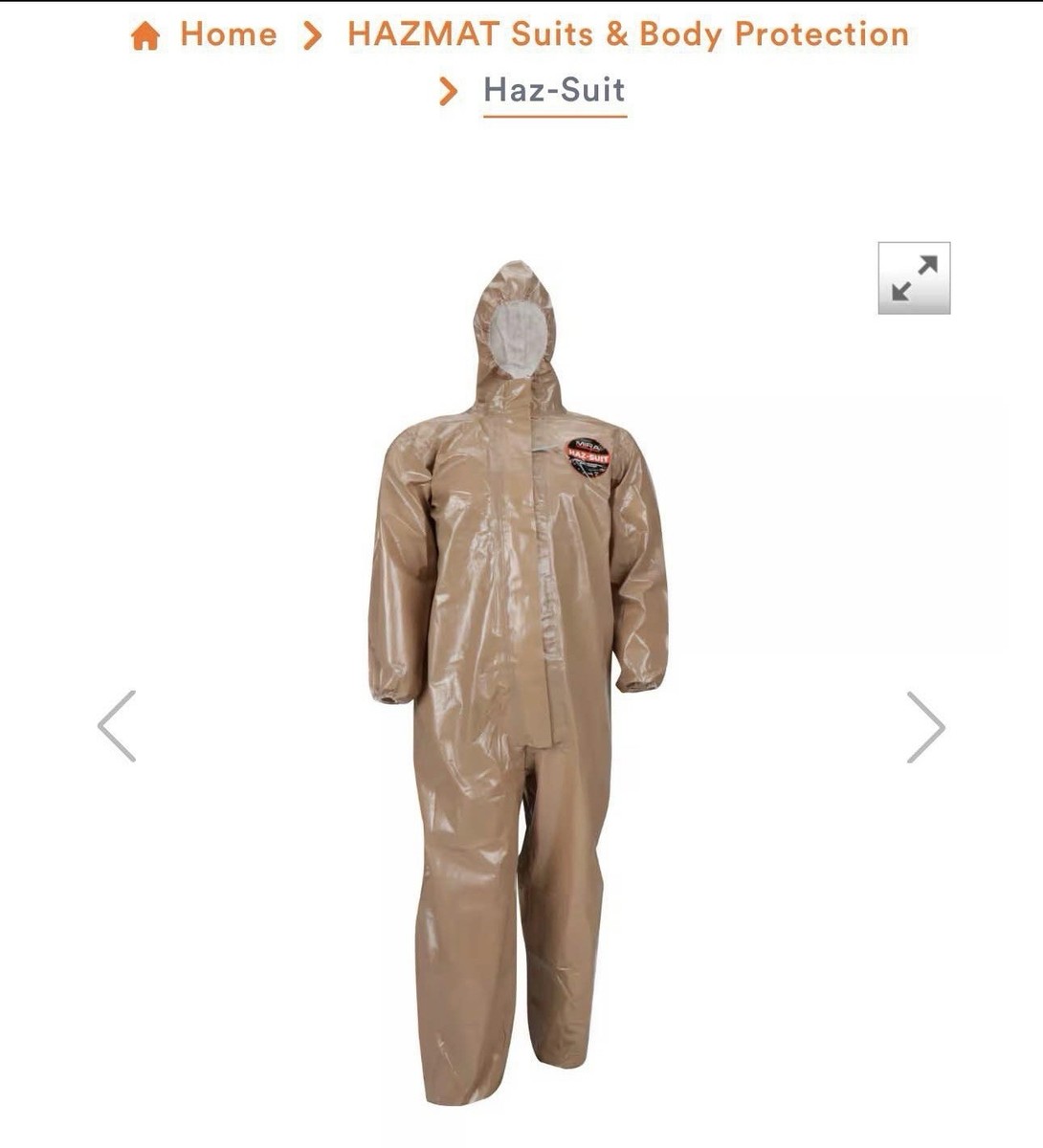 Size 2X/3X MIRA Safety HAZ-SUIT CBRN Hazard Protection Hazmat Suit