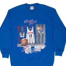VINTAGE KANSAS UNIVERSITY JAYHAWKS LOCKER ROOM SWEATSHIRT 1990S XL MADE IN USA