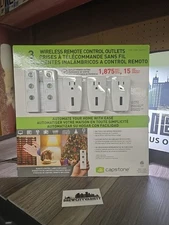 Capstone Wireless Remote Control Outlets 3 Pack LED Indicator New