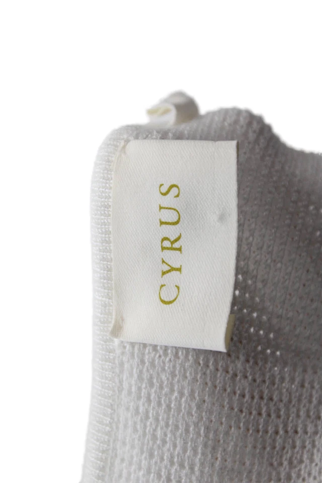 Suéter Top Suéter Blanco Cyrus Para Mujer Tejido Cuello en V Manga Larga Talla XL Foto 4 de 4