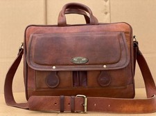 Men's Handmade Genuine Vintage Leather Laptop Messenger Bag Briefcase Satchel