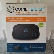 Ooma Telo Air Free Home Phone Service Black 