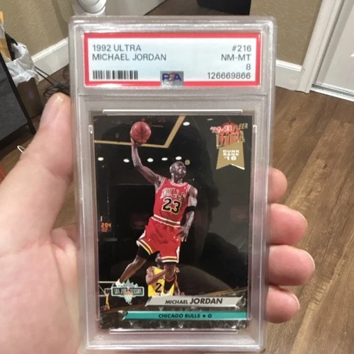 Fleer 1992-93 Ultra Michael Jordan #216 Chicago Bulls PSA 8 Dunk Rank 16 Base