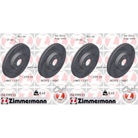 2X Zimmermann Black Z Bremsscheiben 308Mm Geschlitzt InnenbelÜFtet Vorne Passend