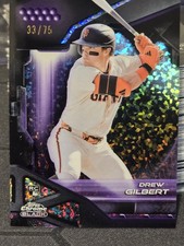 2026 TOPPS Chrome Black Drew Gilbert Purple Mini Diamond Refractor # /75 🔥🔥🔥