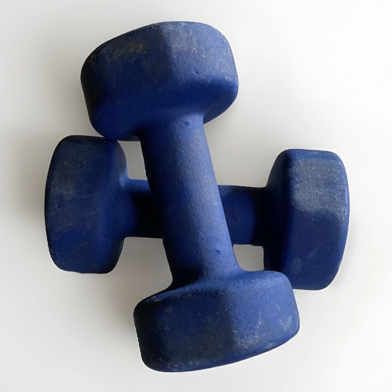 Reebok Barbell Neoprene Dumbbell Pair 24 Lbs Total - Two X 12 Pounds Blue