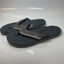 Reef Men's Cushion Dawn Flip Flops Black/ Brown Size 9 Summer Beach Surf