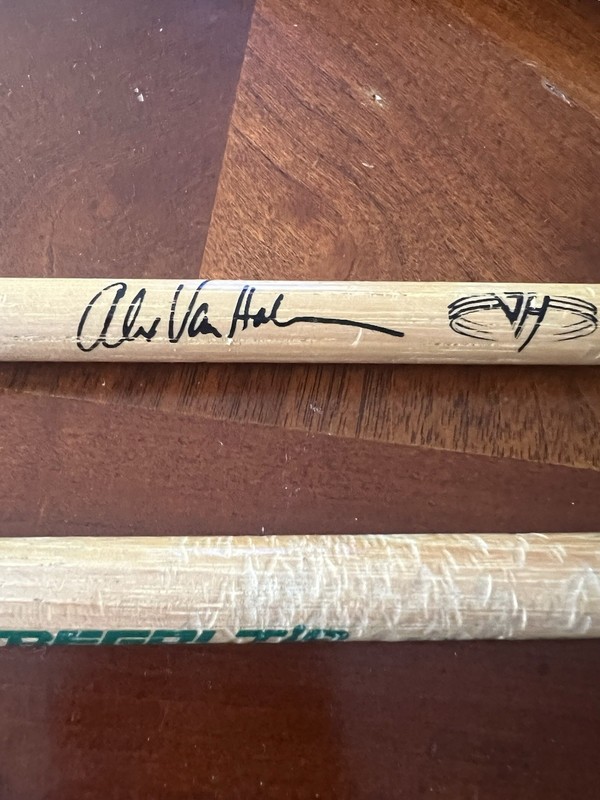 Stage Used Alex Van Halen drumsticks