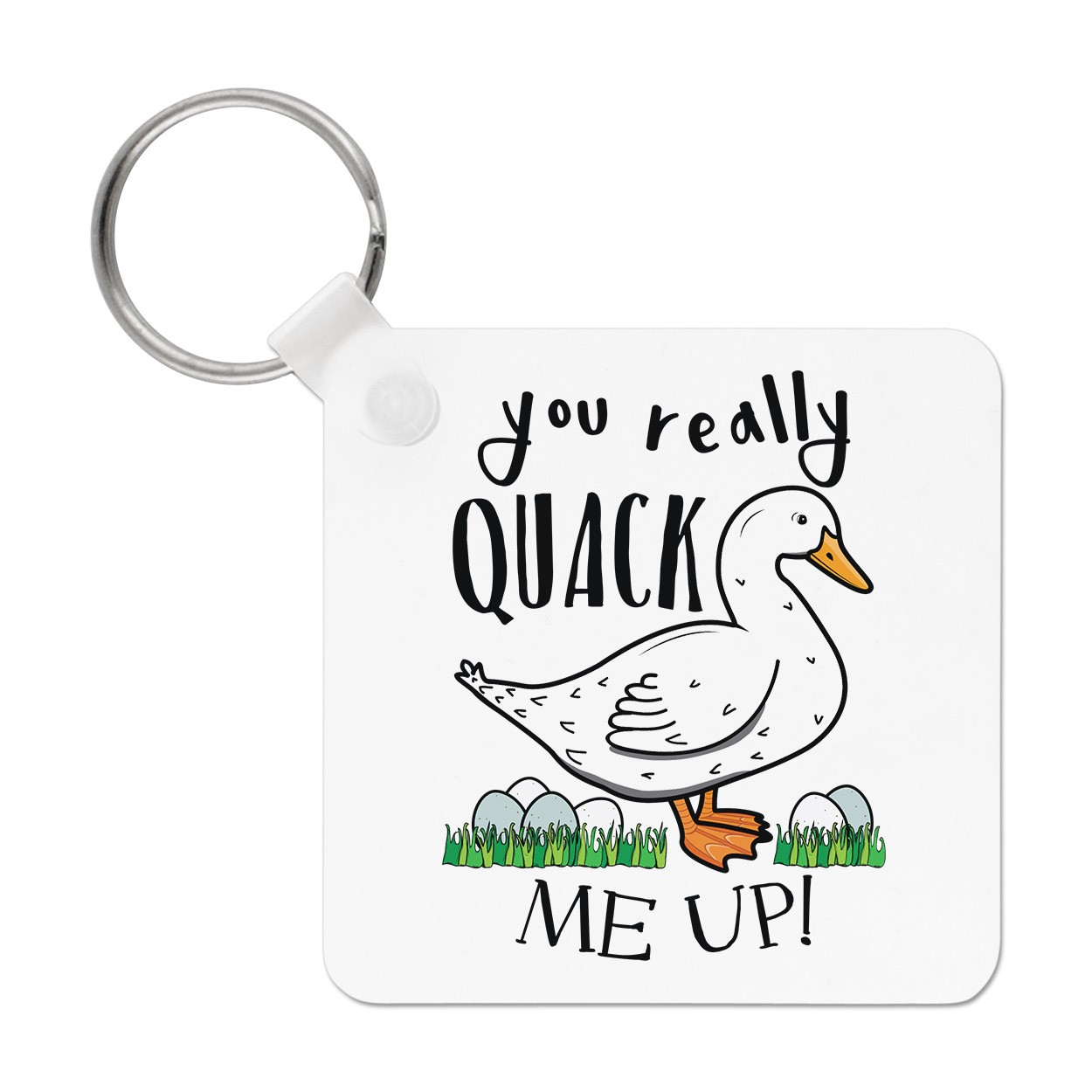 You Really Quack Me Up Duck Keyring Key Chain - Funny Animal