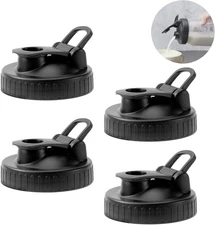 Pour Spout Lids for Ball Wide Mouth Mason Mouth(3.4In), Black 4 pcs 