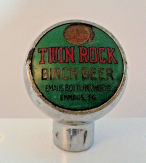 Vintage Rare Twin Rock Birch Beer Ball Knob Emmaus PA