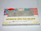 AUTHENTIC CSA  / USA CIVIL WAR 5 PIECE BULLET BOXED SET