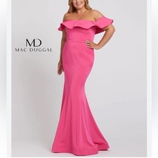 NEW Mac Duggal Lipstick Pink Gown Formal Size 24W