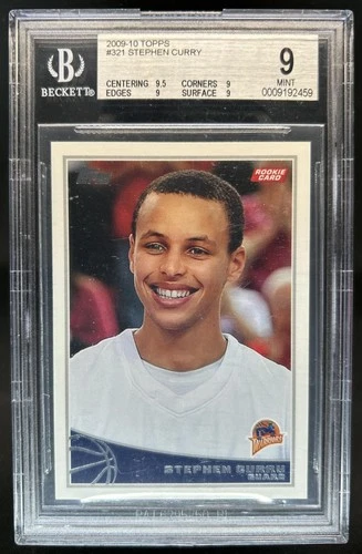 2009-10 Topps Stephen Curry Rookie RC #321 Warriors BGS 9