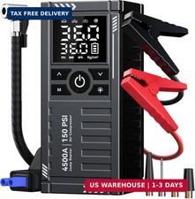 Car Battery Jump Starter With Air Compressor - 4500a 150psi Portable Car Jump St