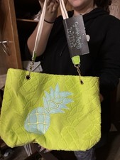 Cynthia Rowley Yellow Pineapple Shoulder Bag for Women with Embroidered Accents