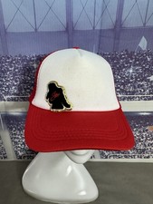 Selena Hat Vintage White Red Gold Trim Trucker Cap Music Artist Silhouette