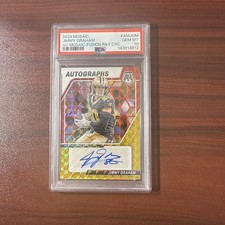 2024 Mosaic Jimmy Graham Fusion Red & Yellow Choice Auto PSA 10 SSP #AM-JGM