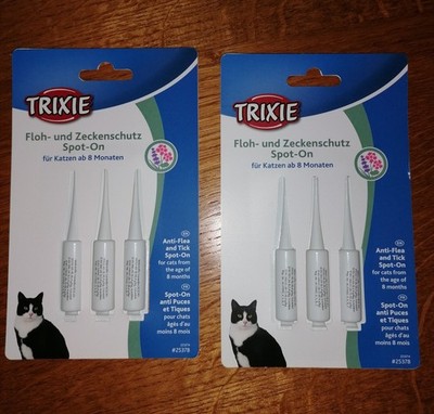 Trixie Floh- und Zeckenschutz Spot-On 6x1ml Für Katzen ab 8 Monate MHD 12/26 Neu