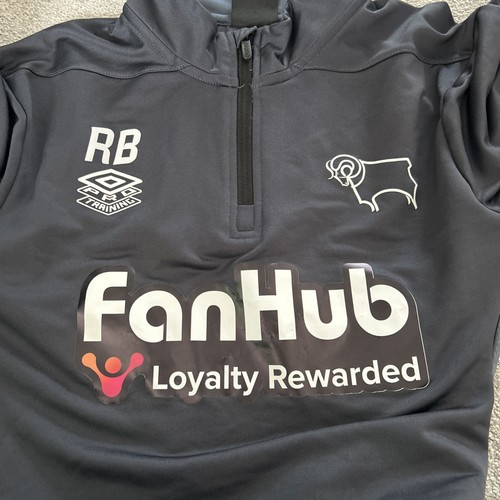 Derby County Player Worn Training Quarter Zip Richie Barker - Picture 2 of 3