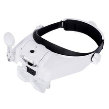 Lente di ingrandimento per occhiali con lente di ingrandimento da lettura LED lente di ingrandimento a saldare ricamo a